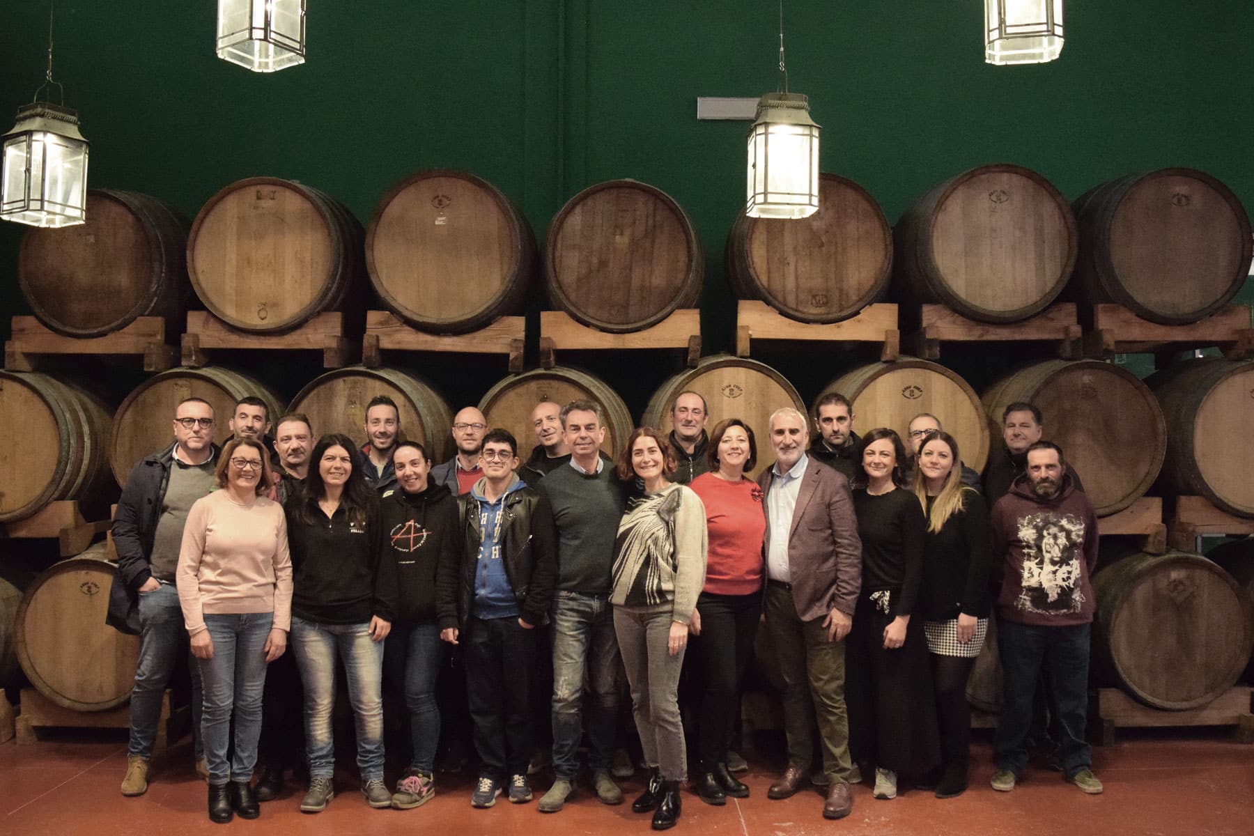 La squadra di Agricola Felline in cantina